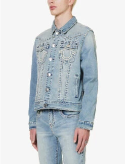 True Religion Jimmy Flap-pocket Regular-fit Stretch-denim Jacket 7 True Religion Jimmy Flap-pocket Regular-fit Stretch-denim Jacket -AllSain Clothing Shop R04168094 DARBLIGHTWASH ALT02