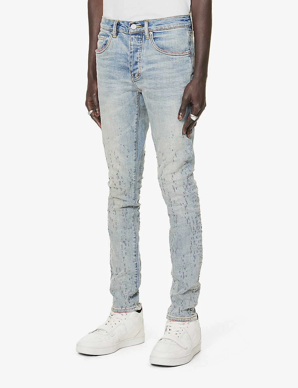 Distressed Low-rise Slim-fit Stretch-denim Jeans 3 Distressed Low-rise Slim-fit Stretch-denim Jeans - Image 3