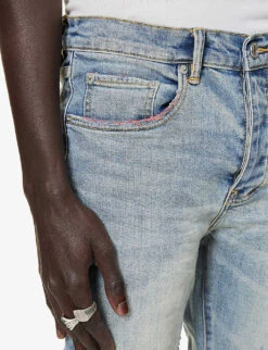 Distressed Low-rise Slim-fit Stretch-denim Jeans 11 Distressed Low-rise Slim-fit Stretch-denim Jeans -AllSain Clothing Shop R04168528 LTINDIGO ALT05