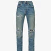 Blowout Straight-leg Slim-fit Stretch-denim Jeans