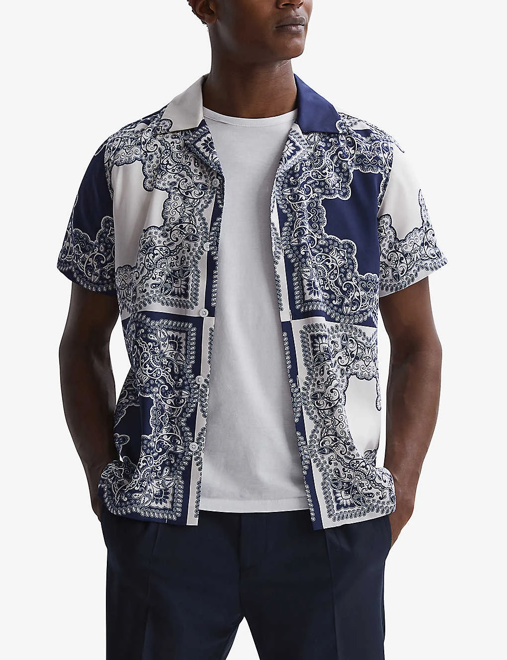 Reiss Loxley Graphic-print Regular-fit Woven Shirt 2 Reiss Loxley Graphic-print Regular-fit Woven Shirt - Image 2