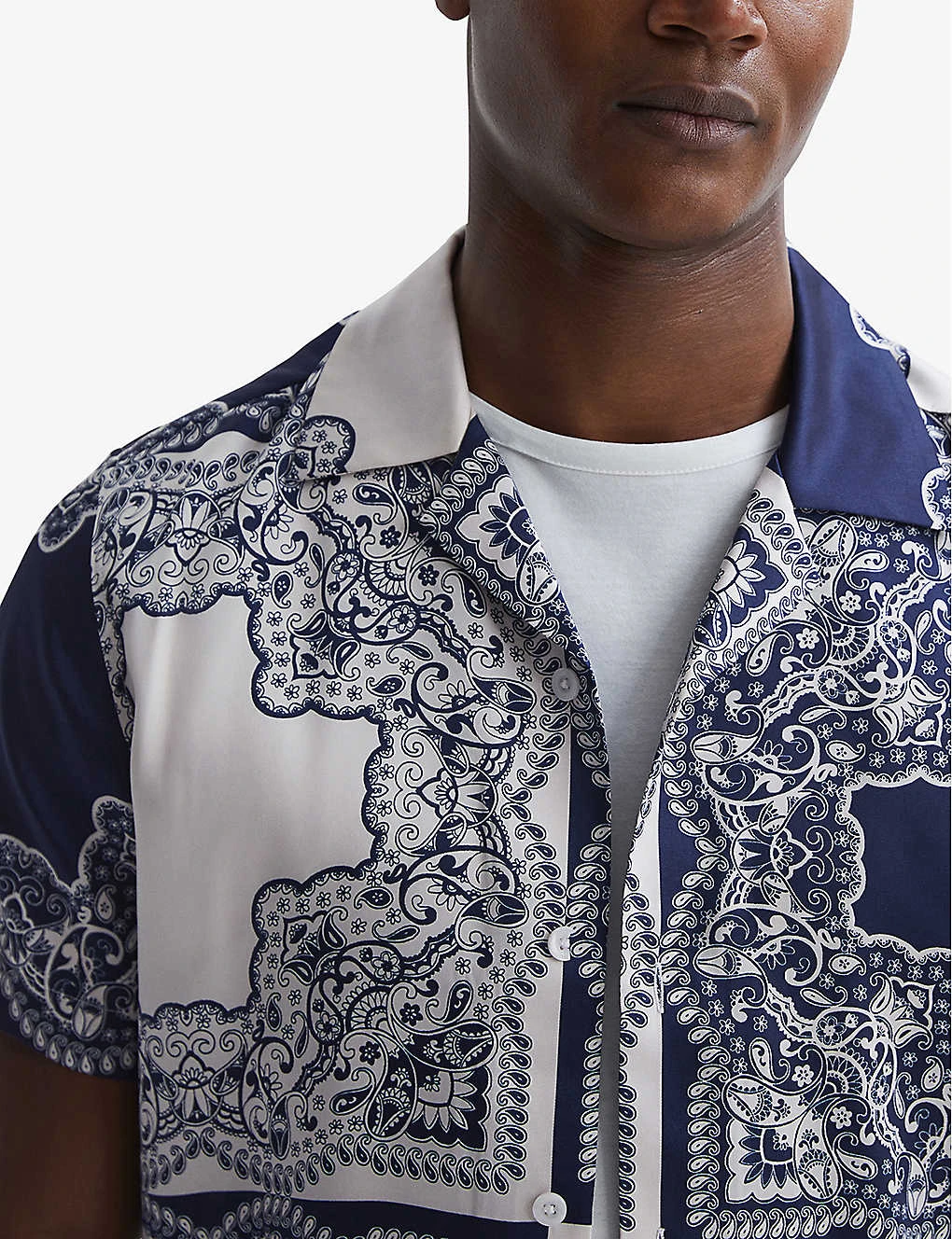 Reiss Loxley Graphic-print Regular-fit Woven Shirt 4 Reiss Loxley Graphic-print Regular-fit Woven Shirt - Image 4