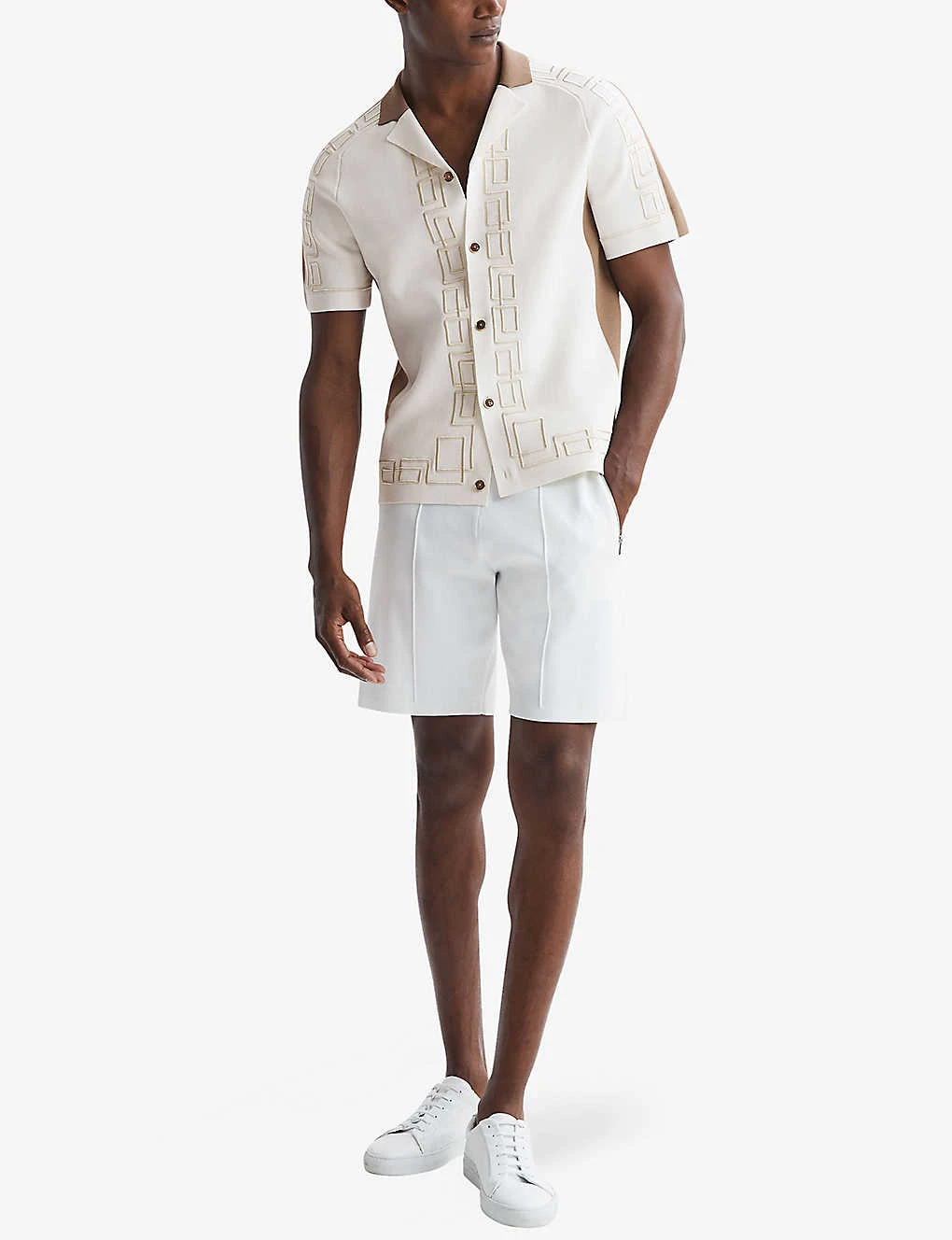 Reiss Hawk Embroidered Stretch-woven Shirt 2 Reiss Hawk Embroidered Stretch-woven Shirt - Image 2