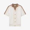 Reiss Hawk Embroidered Stretch-woven Shirt