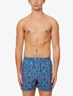Dr Ledbury Graphic-pattern Cotton-poplin Boxers 5 Dr Ledbury Graphic-pattern Cotton-poplin Boxers -AllSain Clothing Shop R04170101 MUL ALT01