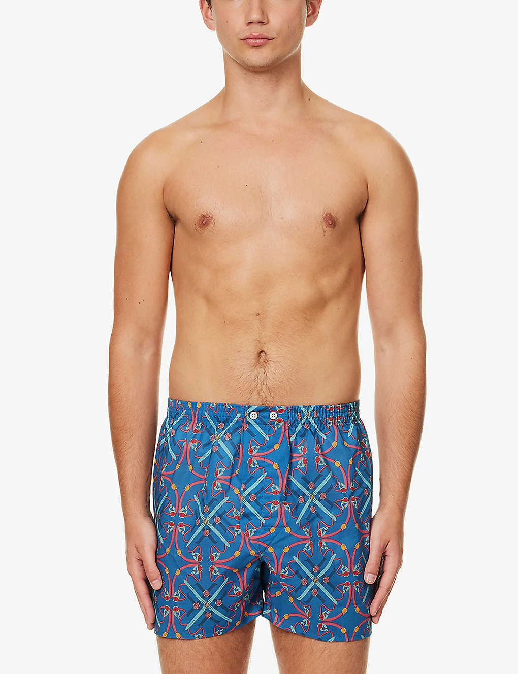 Dr Ledbury Graphic-pattern Cotton-poplin Boxers 2 Dr Ledbury Graphic-pattern Cotton-poplin Boxers - Image 2
