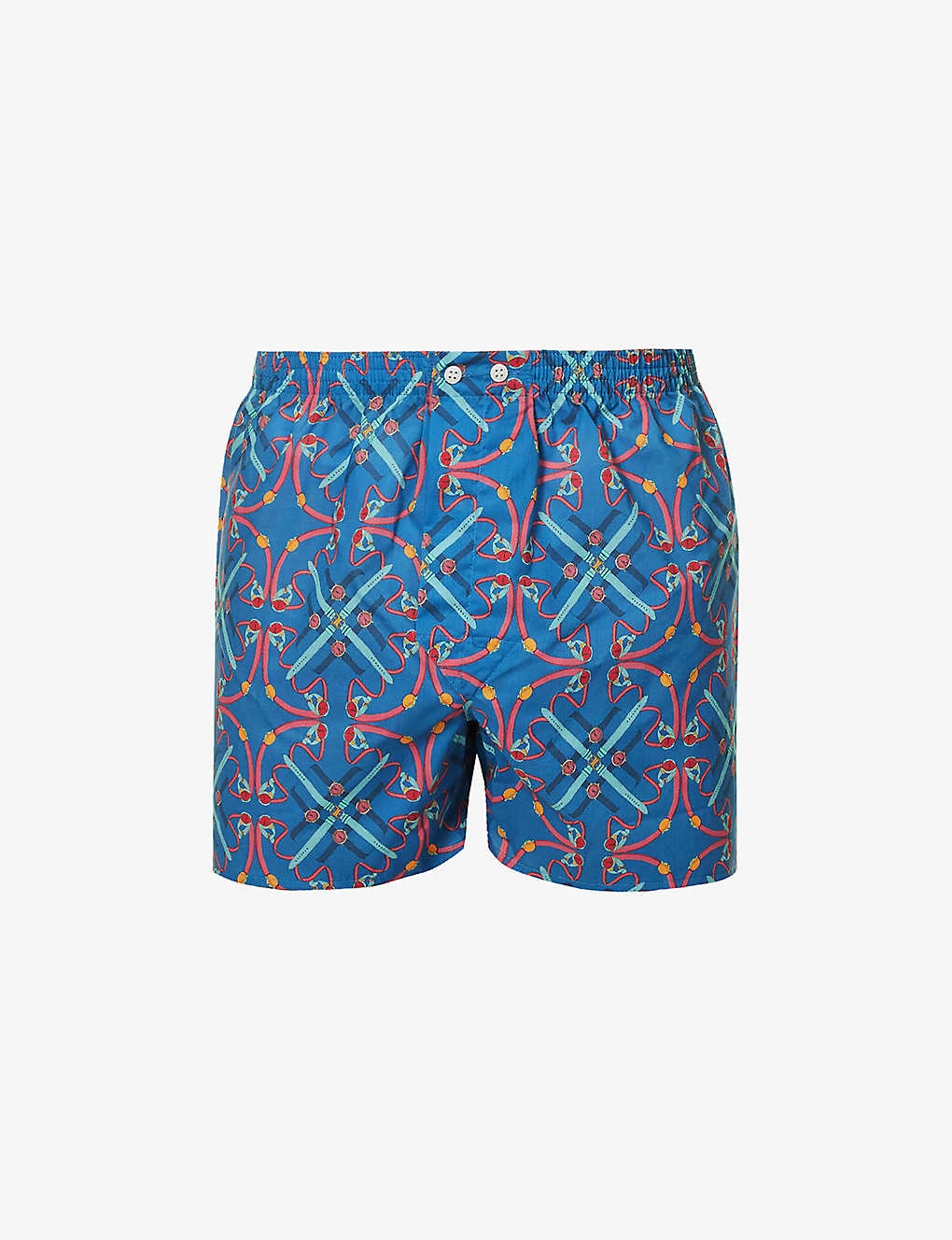 Dr Ledbury Graphic-pattern Cotton-poplin Boxers 1 Dr Ledbury Graphic-pattern Cotton-poplin Boxers