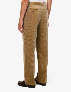 Bally Straight-leg Mid-rise Cotton-corduroy Trousers 8 Bally Straight-leg Mid-rise Cotton-corduroy Trousers -AllSain Clothing Shop R04170956 CAMEL ALT03