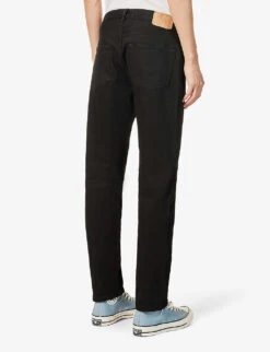 Tapered-leg Mid-rise Organic Stretch-denim Jeans 10 Tapered-leg Mid-rise Organic Stretch-denim Jeans -AllSain Clothing Shop R04171485 RINSESTAYBLACK ALT03