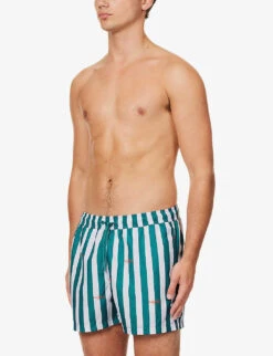 Bjorn Borg Print Striped Swim Shorts -AllSain Clothing Shop R04172920 TEALWHITE ALT02