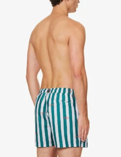 Bjorn Borg Print Striped Swim Shorts -AllSain Clothing Shop R04172920 TEALWHITE ALT03