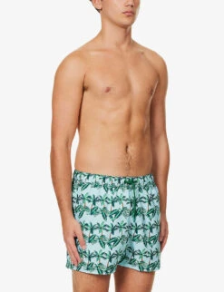 Bjorn Borg Print Graphic-pattern Elasticated Waistband Regular-fit Swim Shorts 7 Bjorn Borg Print Graphic-pattern Elasticated Waistband Regular-fit Swim Shorts -AllSain Clothing Shop R04172924 SKYBLUEGREEN ALT02