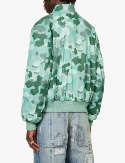 Camo-print Funnel-neck Stretch-cotton Jacket -AllSain Clothing Shop R04173408 CAMO ALT03