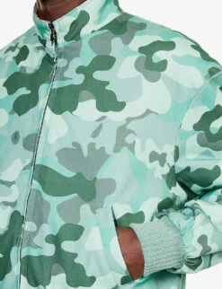 Camo-print Funnel-neck Stretch-cotton Jacket -AllSain Clothing Shop R04173408 CAMO ALT04