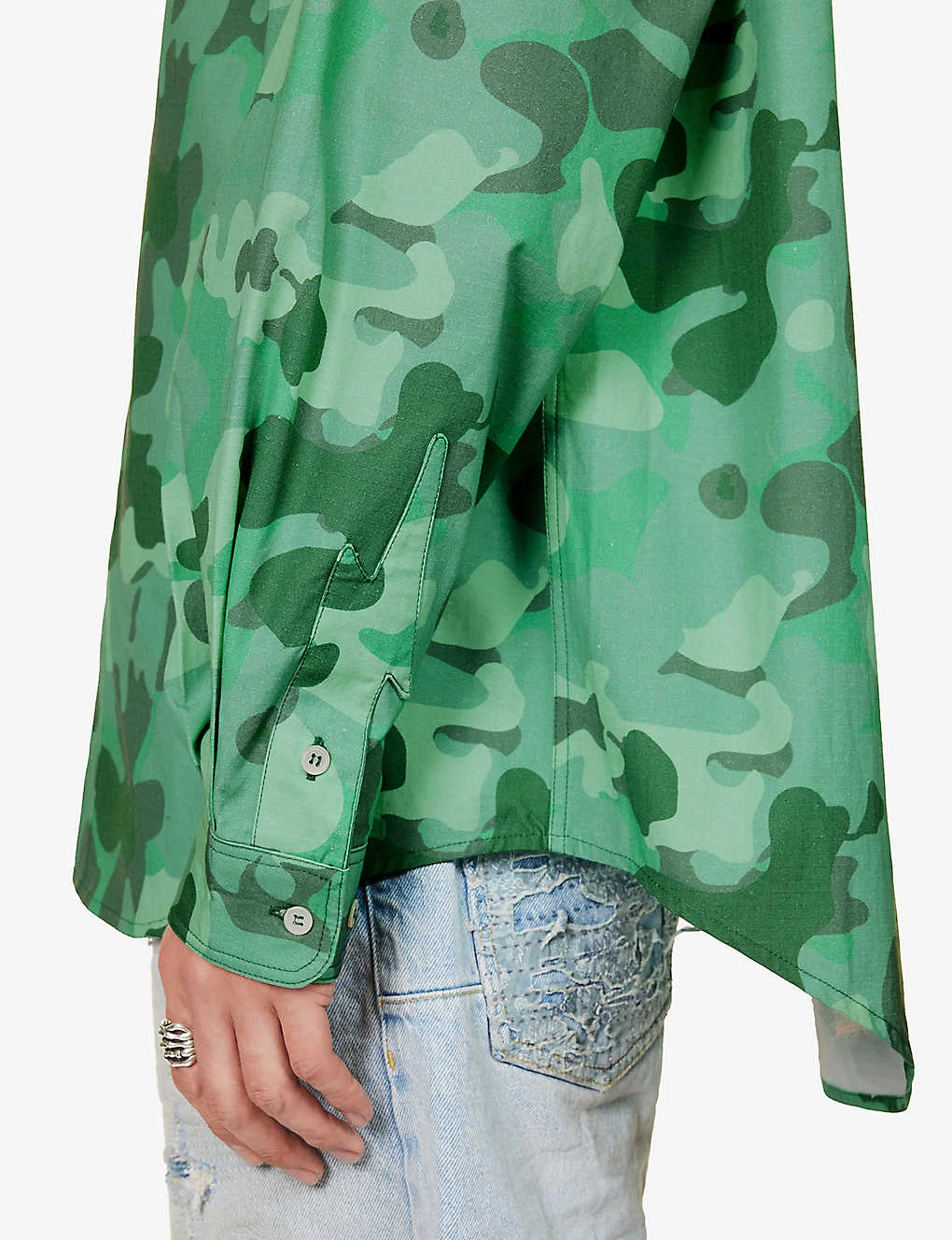 Camouflage-patterned Oversized-fit Cotton Shirt 5 Camouflage-patterned Oversized-fit Cotton Shirt - Image 5