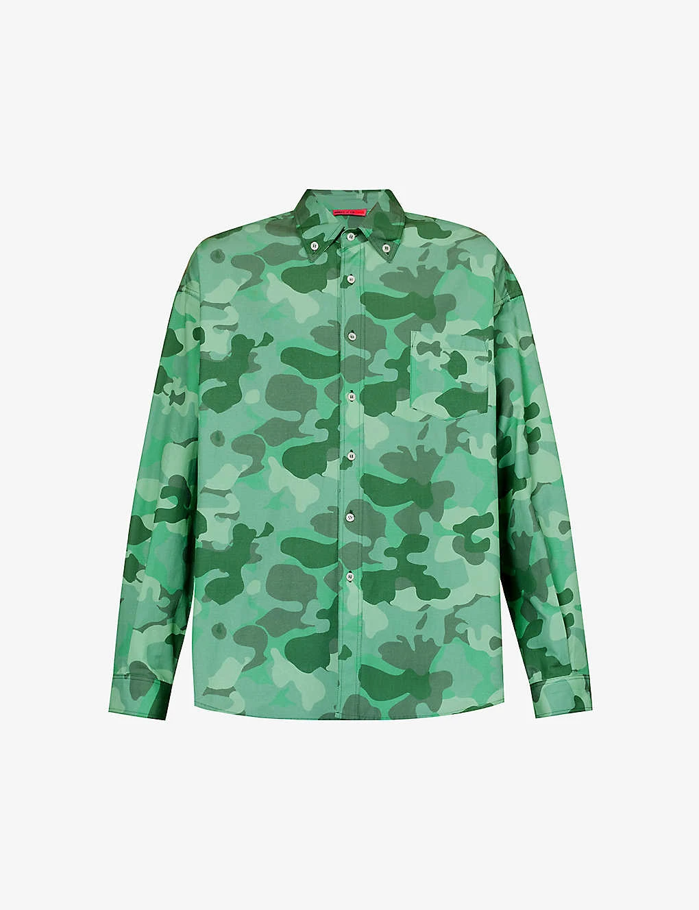Camouflage-patterned Oversized-fit Cotton Shirt 1 Camouflage-patterned Oversized-fit Cotton Shirt