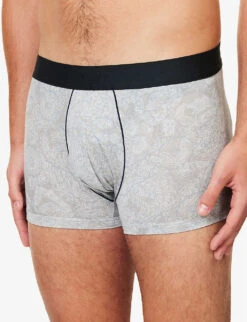 Paisley-print Mid-rise Stretch-jersey Boxers -AllSain Clothing Shop R04173761 PAISLEYLIGHTBLUE ALT03