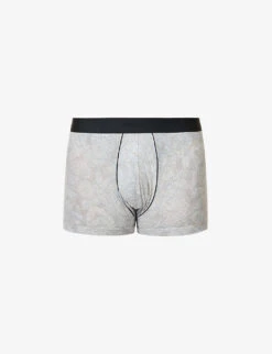 Paisley-print Mid-rise Stretch-jersey Boxers