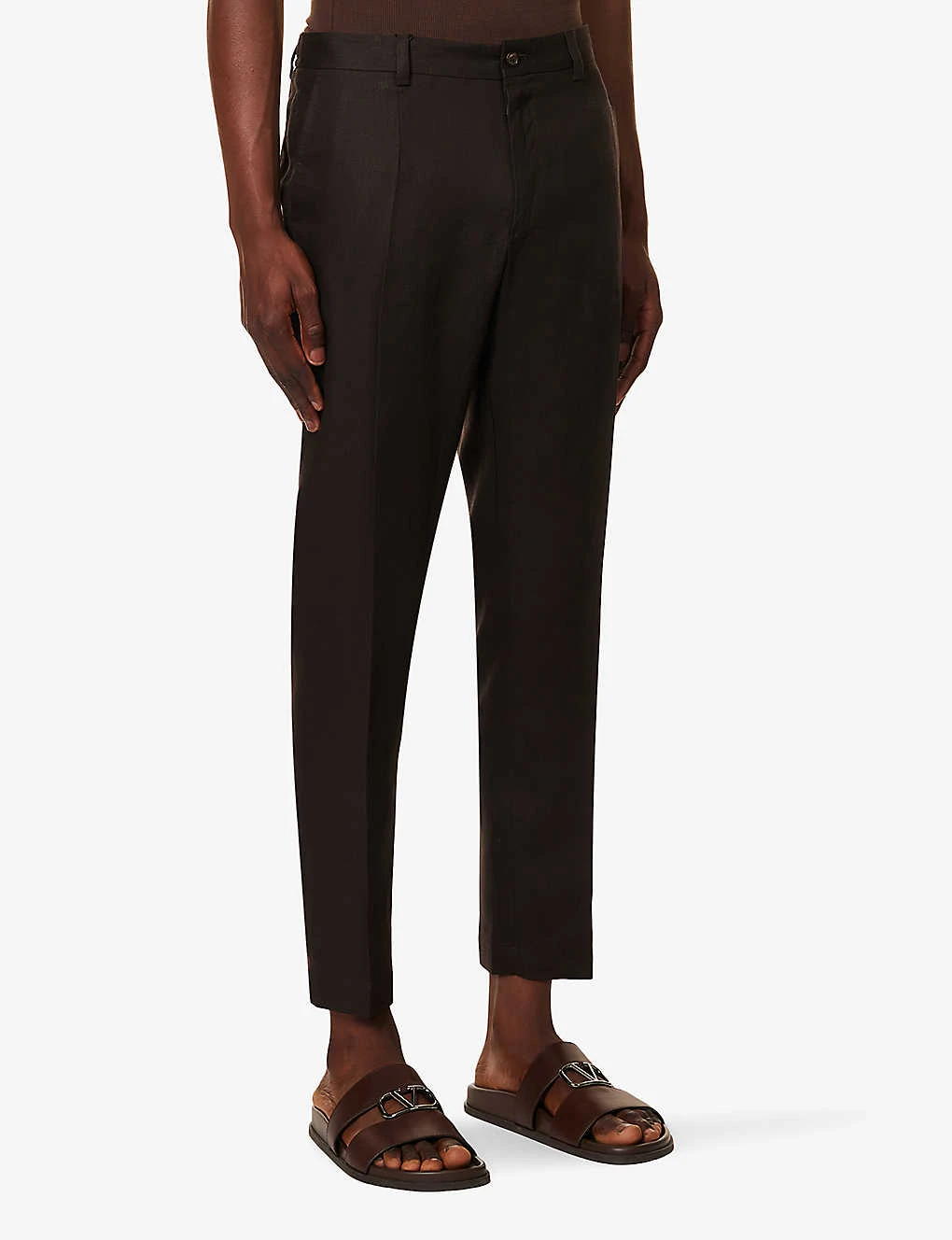 Dolce & Gabbana Pressed-crease Straight-leg Mid-rise Linen Trousers 3 Dolce & Gabbana Pressed-crease Straight-leg Mid-rise Linen Trousers - Image 3