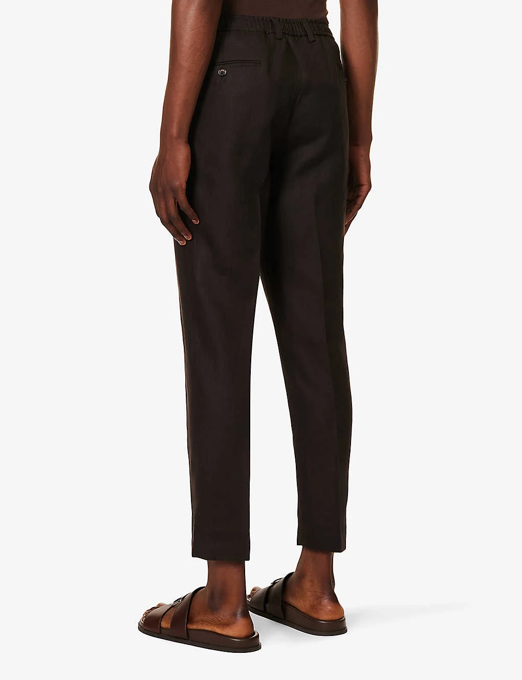 Dolce & Gabbana Pressed-crease Straight-leg Mid-rise Linen Trousers 4 Dolce & Gabbana Pressed-crease Straight-leg Mid-rise Linen Trousers - Image 4