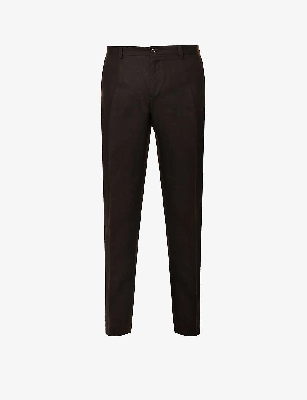 Dolce & Gabbana Pressed-crease Straight-leg Mid-rise Linen Trousers 1 Dolce & Gabbana Pressed-crease Straight-leg Mid-rise Linen Trousers