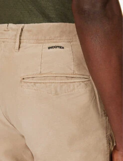 Belt-loop Slip-pocket Straight-leg Regular-fit Stretch-cotton Trousers -AllSain Clothing Shop R04179732 LIGHTGREY ALT04