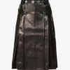 Simone Rocha Pleated Mid-rise Leather Kilt