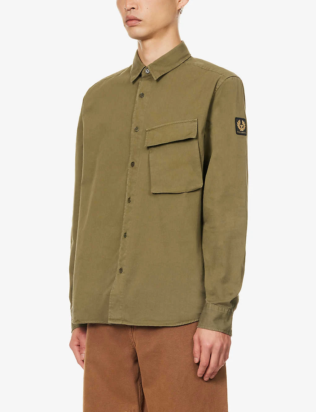 BELSTAFF Scale Brand-patch Regular-fit Cotton-twill Shirt 3 BELSTAFF Scale Brand-patch Regular-fit Cotton-twill Shirt - Image 3