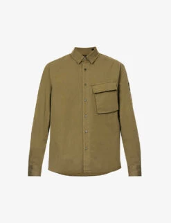 BELSTAFF Scale Brand-patch Regular-fit Cotton-twill Shirt