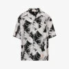 Valentino Pineapple-print Oversized-fit Silk Shirt