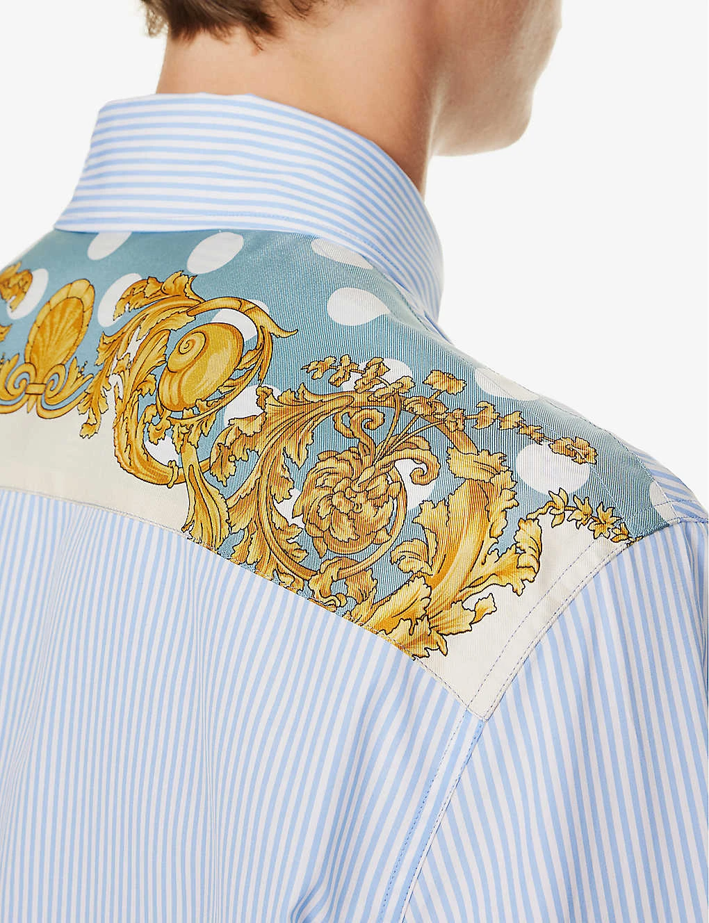 Versace Baroque-panel Striped Relaxed-fit Cotton-poplin Shirt 5 Versace Baroque-panel Striped Relaxed-fit Cotton-poplin Shirt - Image 5