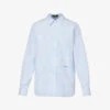 Versace Baroque-panel Striped Relaxed-fit Cotton-poplin Shirt