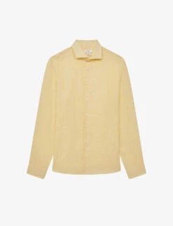 Reiss Ruban Cutaway-collar Regular-fit Linen Shirt