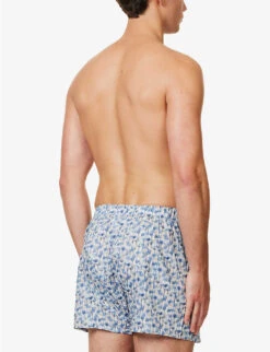 Sunspel Graphic-print Mid-rise Cotton-poplin Boxers -AllSain Clothing Shop R04181924 LIBERTYWATERCOLFLOR ALT02
