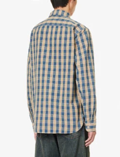 Matlock Check-print Cotton Shirt -AllSain Clothing Shop R04182248 BLUEYELLOW ALT03