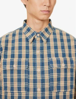 Matlock Check-print Cotton Shirt -AllSain Clothing Shop R04182248 BLUEYELLOW ALT04