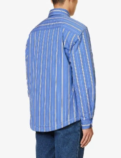 Jacquemus La Chemise Boulanger Striped Cotton Shirt -AllSain Clothing Shop R04182819 BLUESTRIPES ALT03