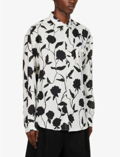 Jacquemus La Chemise Simon Floral-pattern Relaxed-fit Linen Shirt 7 Jacquemus La Chemise Simon Floral-pattern Relaxed-fit Linen Shirt -AllSain Clothing Shop R04182834 PRINTBLACKROSES ALT02