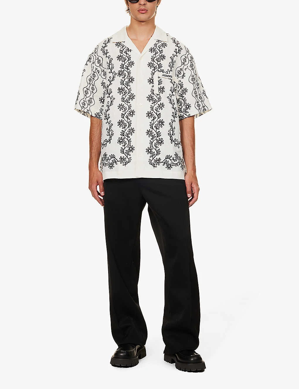 Jacquemus La Chemise Jean Floral-pattern Boxy-fit Linen Shirt 2 Jacquemus La Chemise Jean Floral-pattern Boxy-fit Linen Shirt - Image 2