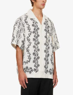 Jacquemus La Chemise Jean Floral-pattern Boxy-fit Linen Shirt 7 Jacquemus La Chemise Jean Floral-pattern Boxy-fit Linen Shirt -AllSain Clothing Shop R04182835 PRINTBLACKPROVENCALES ALT02