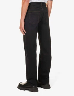 Jacquemus Le De Nîmes Fresa Regular-fit Mid-rise Jeans -AllSain Clothing Shop R04182842 BLACKBROWN ALT03