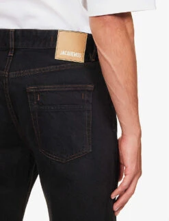 Jacquemus Le De Nîmes Fresa Regular-fit Mid-rise Jeans -AllSain Clothing Shop R04182842 BLACKBROWN ALT04