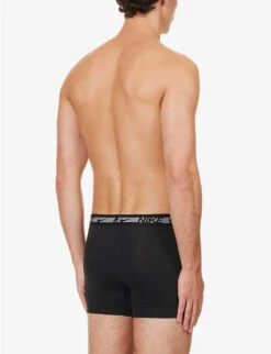 Nike Pack Of Three Logo-waistband Stretch Recycled-polyester Trunks 6 Nike Pack Of Three Logo-waistband Stretch Recycled-polyester Trunks -AllSain Clothing Shop R04183377 GREYANTHRACITEBLACK ALT02