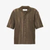 Semi-sheer Short-sleeved Boxy-fit Woven Shirt