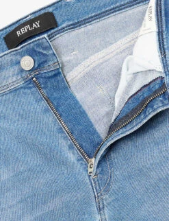 Replay Anbass Hyperflex Tapered-leg Slim-fit Stretch-denim Jeans -AllSain Clothing Shop R04186399 MEDIUMBLUE ALT06