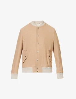 ELEVENTY Varsity Ribbed-trim Regular-fit Wool Jacket