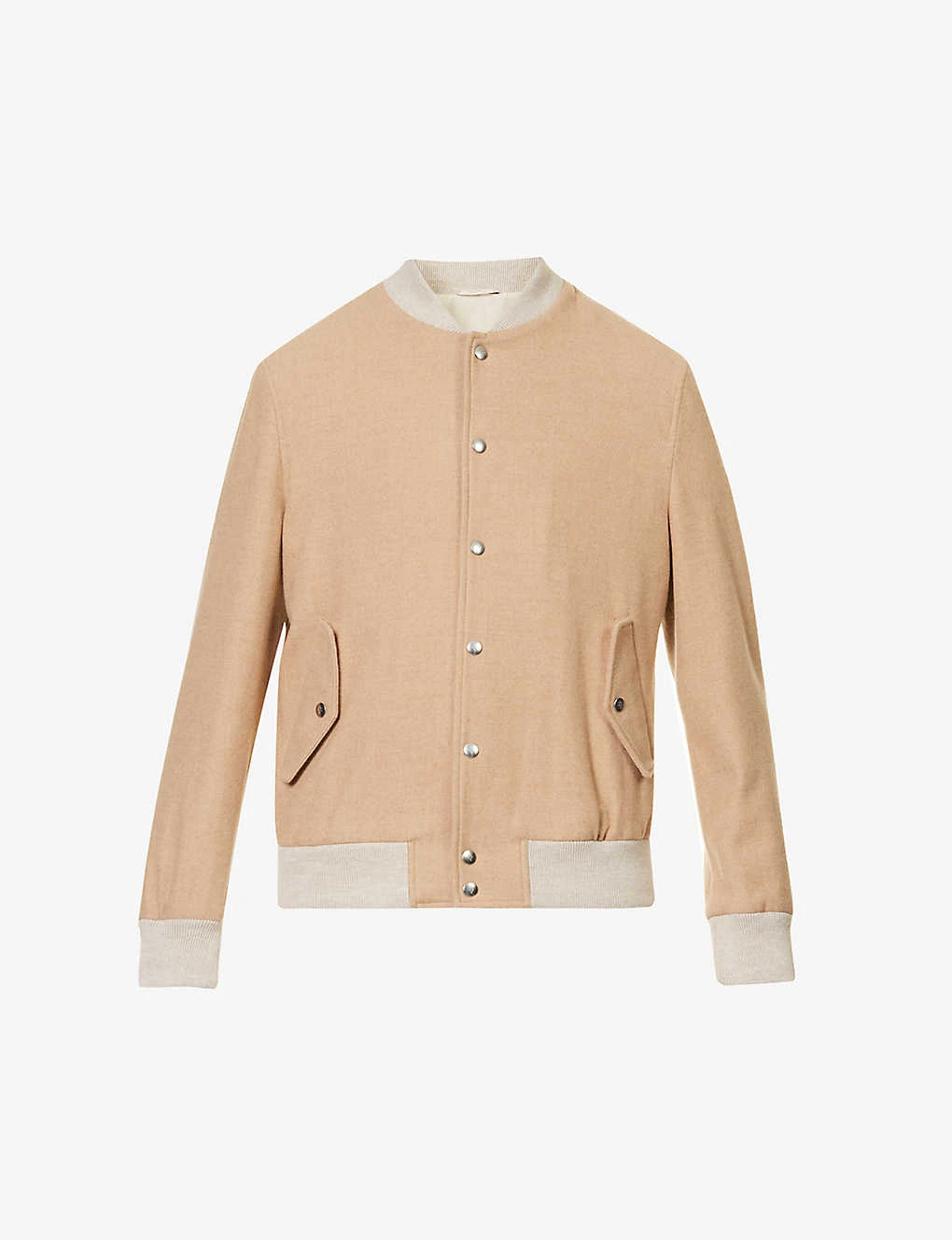 ELEVENTY Varsity Ribbed-trim Regular-fit Wool Jacket 1 ELEVENTY Varsity Ribbed-trim Regular-fit Wool Jacket