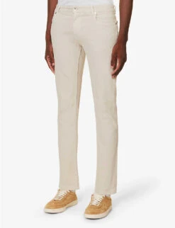 ELEVENTY Regular-fit Tapered-leg Stretch-cotton Trousers -AllSain Clothing Shop R04187297 SAND ALT02