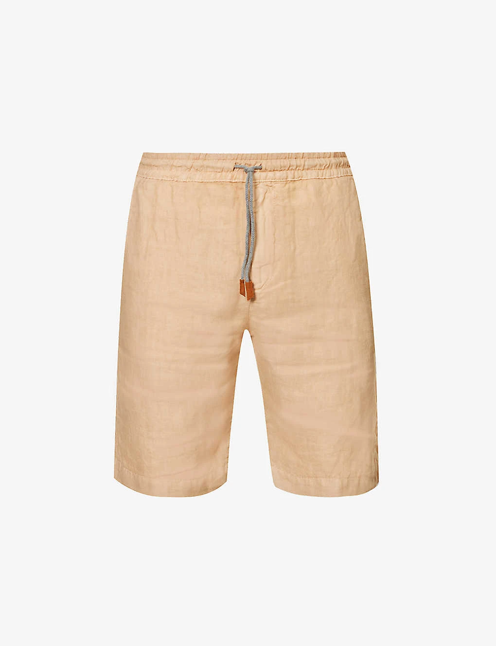 ELEVENTY Drawstring-waistband Herringbone-weave Regular-fit Cotton Shorts 1 ELEVENTY Drawstring-waistband Herringbone-weave Regular-fit Cotton Shorts