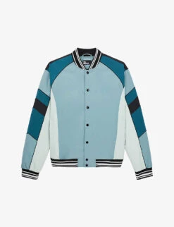 THE KOOPLES Patchwork Ribbed-hem Woven Jacket